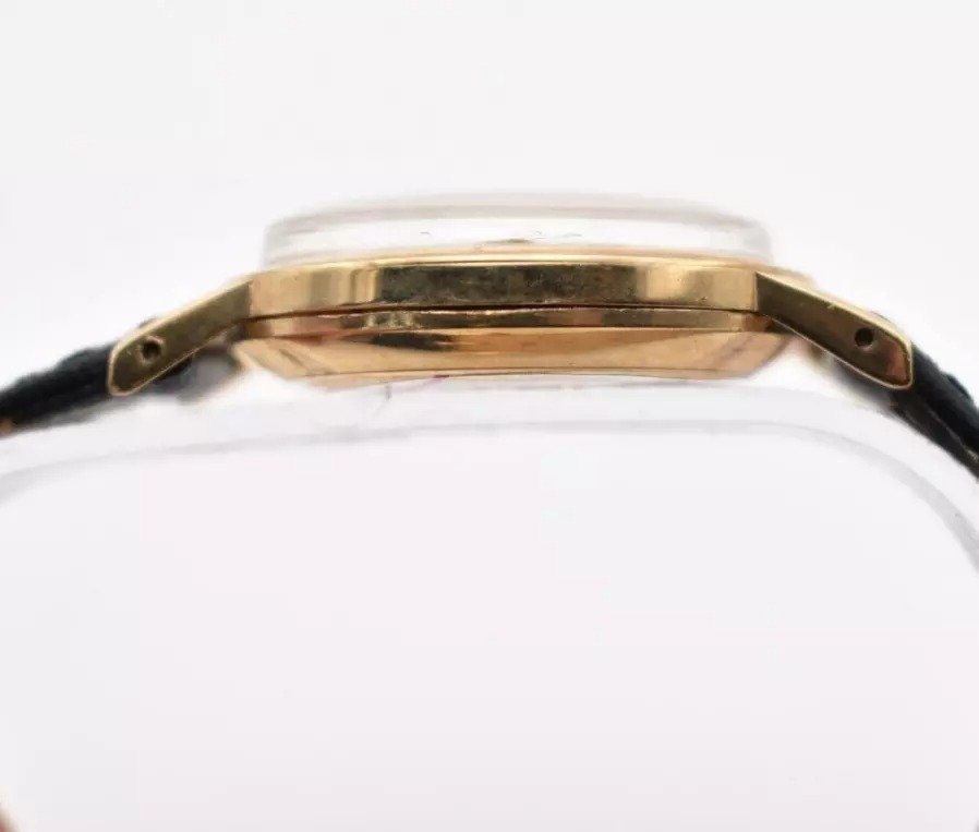 Smiths Imperial 9ct Gold Tw Tone Dial 19 Jewels Men's Wrist Watch-photo-3