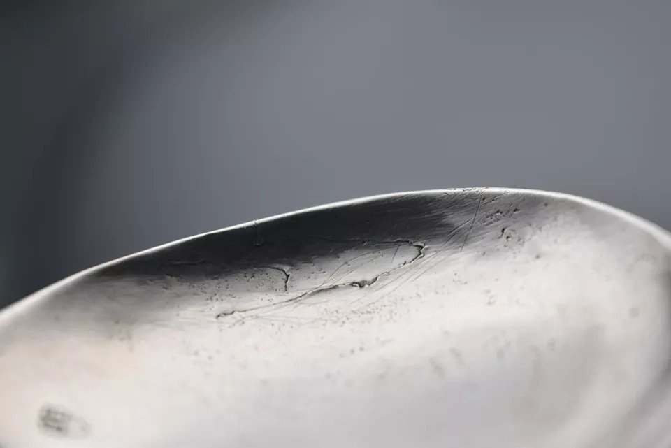 Cuillère Antique à Sceau En Argent Massif De 1630, Poinçonnée 'ig'.-photo-2