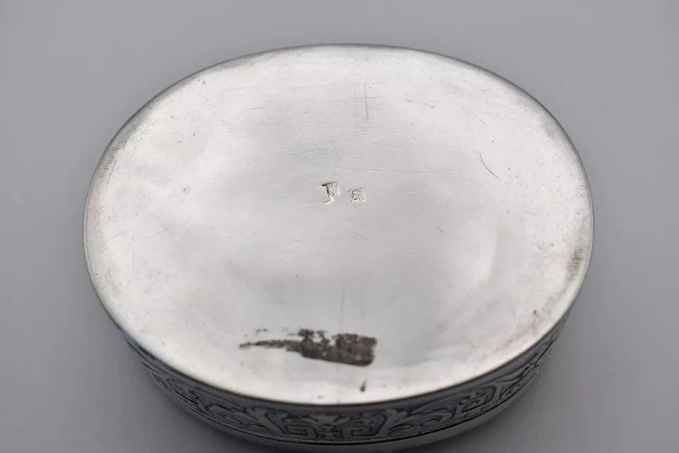 Circa 1800 Georgian Silver Box In Tribute To Young Napoleon, Josephine & Child-photo-1