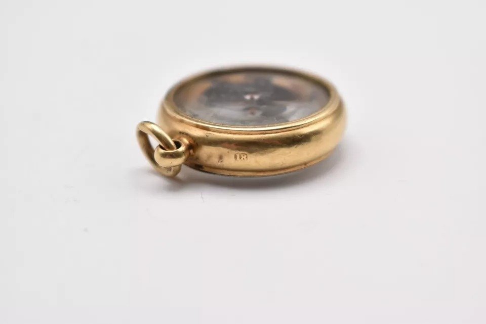 Antique Victorian 18ct Gold Compass Pendant-photo-1