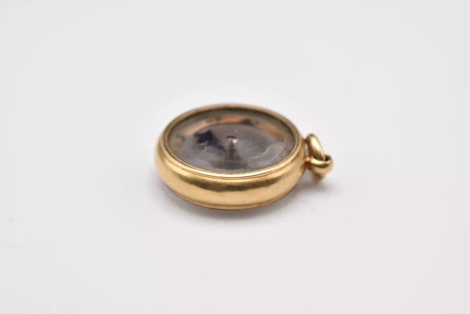 Antique Victorian 18ct Gold Compass Pendant-photo-2