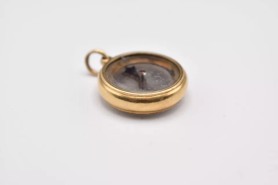 Antique Victorian 18ct Gold Compass Pendant-photo-3