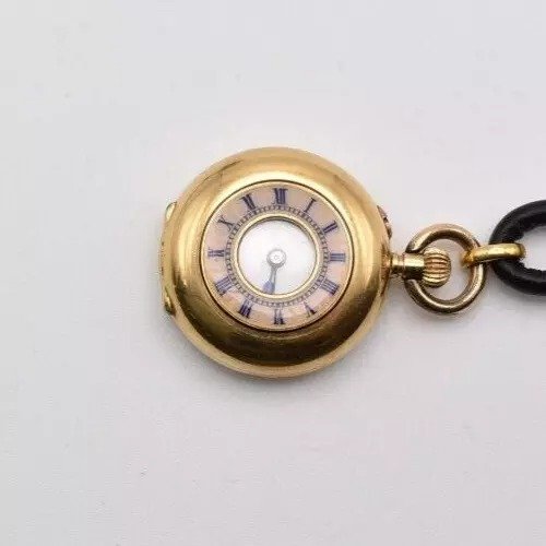 Montre Bracelet Antique Suisse, Or 18ct, Convertible, Lunette Diamant 2.2 Carats.-photo-5