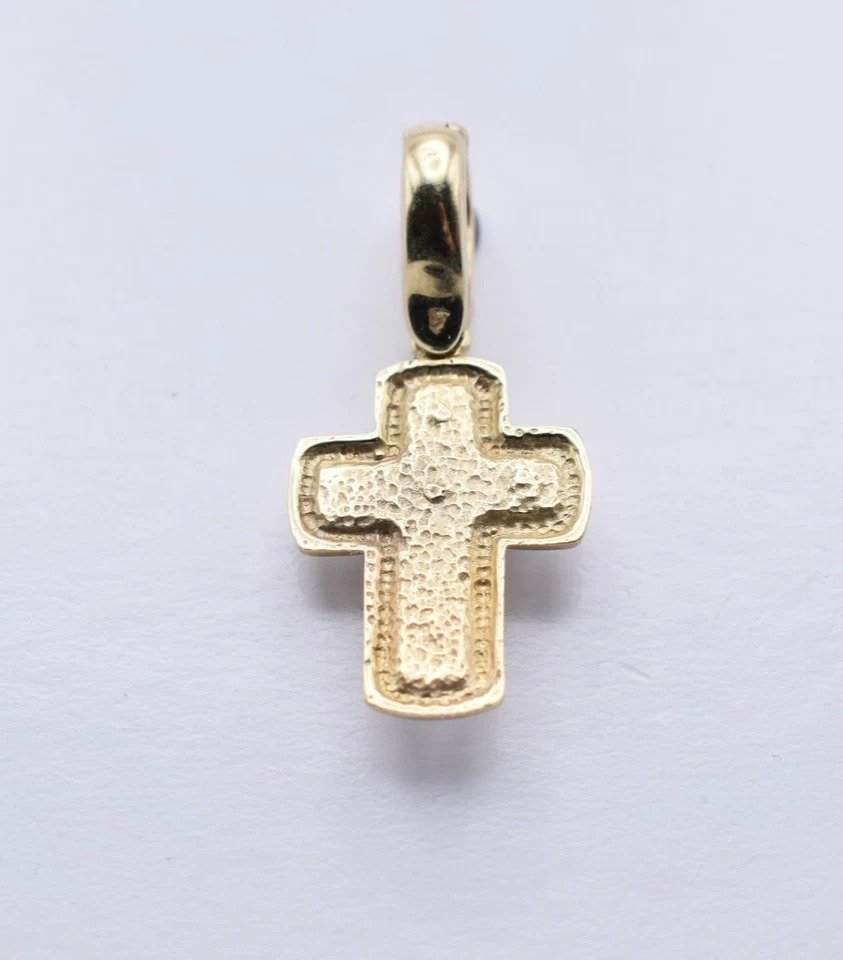 Pendentif Croix En Or 18ct Et Perles Du Milieu Du Siècle, Orné De Six Perles De Culture, 5,1 G-photo-4
