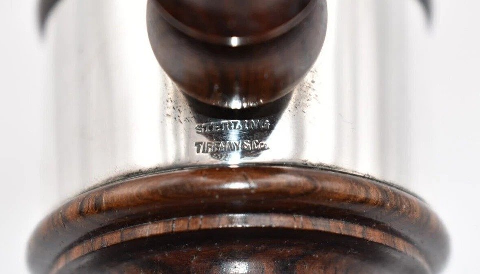 Circa 1960's Sterling Silver Tiffany & Co Wooden Presentation Judge's Gavel-photo-1