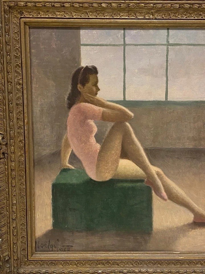 Noel Quintavalle (1893 – 1975) The Ballerina Oil Painting Signed & Dated 1963-photo-8