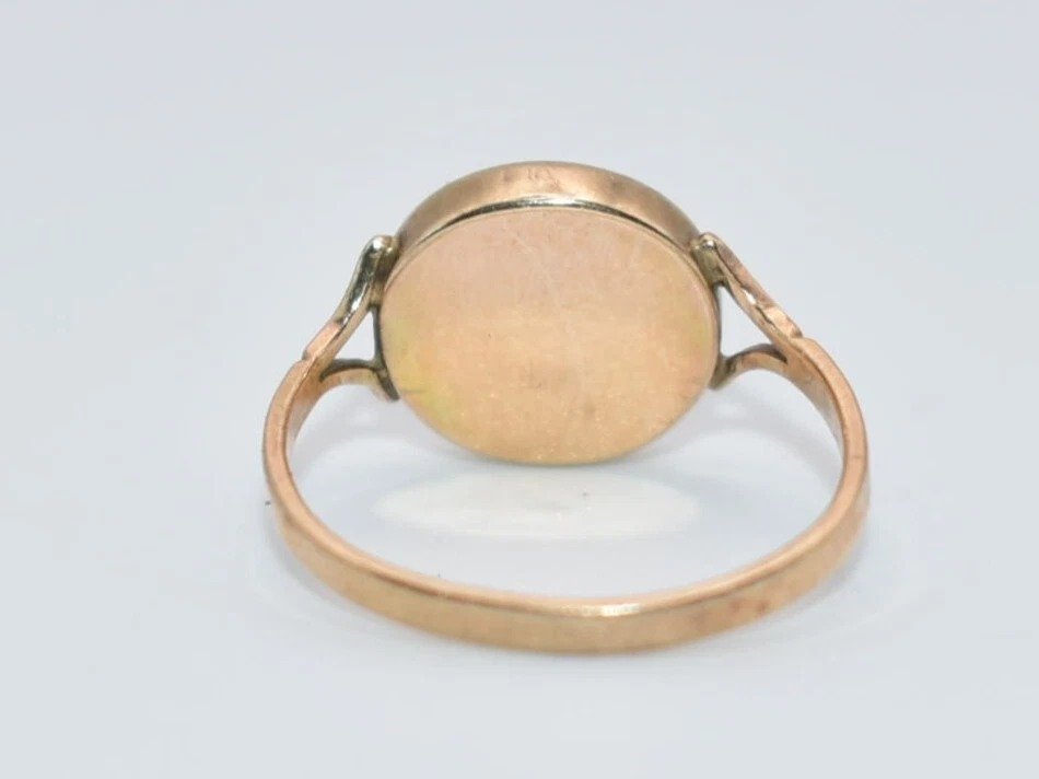 Bague Intaille En Or 15ct Géorgienne – Figure Classique Avec Branche d'Olivier Vers 1800-photo-3