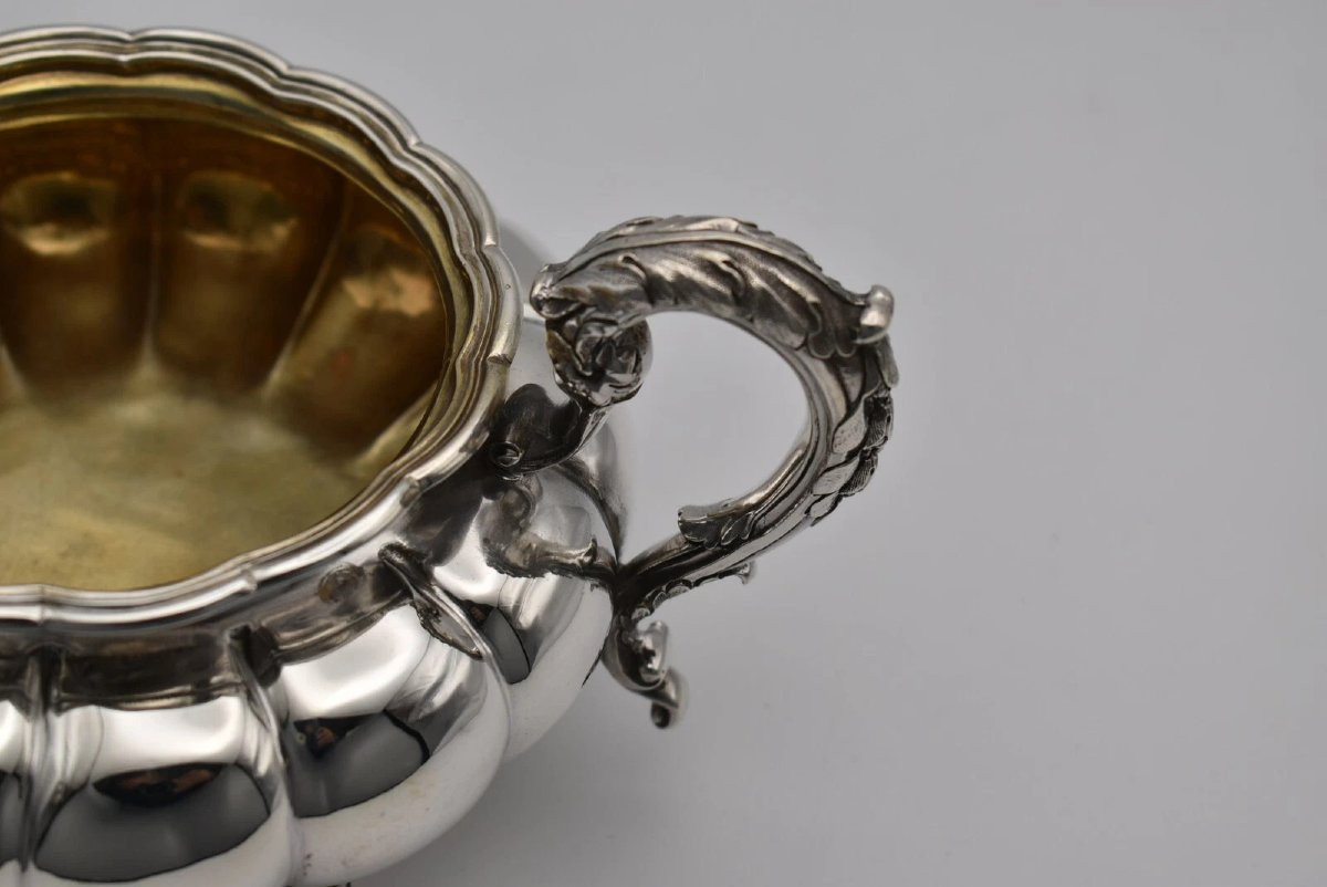 Service à thé et café 4 pièces en argent sterling de William IV, Joseph Craddock 1827-photo-6