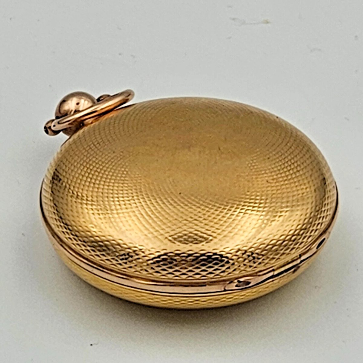 A Fusee 18k Gold Verge Full Hunter Pocket Watch By J Lyndsey Antique Ca 1840's-photo-4