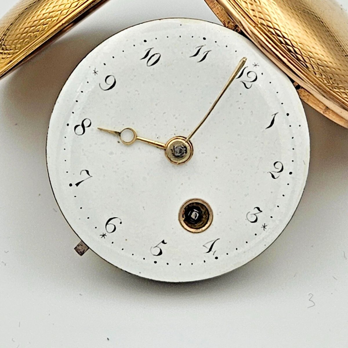A Fusee 18k Gold Verge Full Hunter Pocket Watch By J Lyndsey Antique Ca 1840's-photo-3