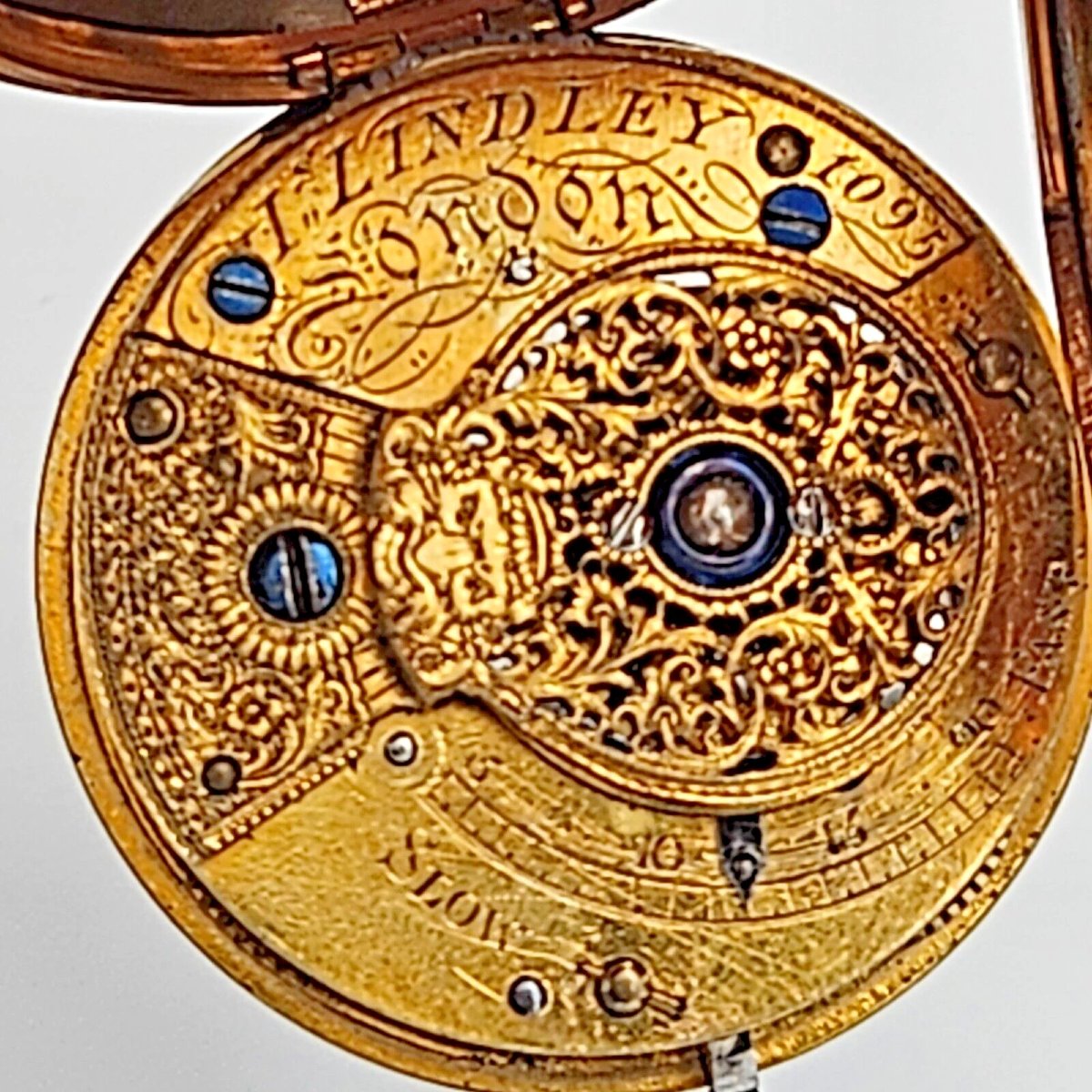 A Fusee 18k Gold Verge Full Hunter Pocket Watch By J Lyndsey Antique Ca 1840's-photo-5
