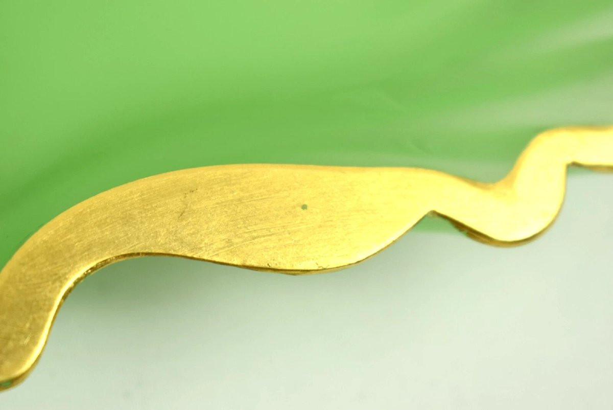Lot de 10 plats anciens en verre opalin vert français en forme de coquilles Saint-Jacques-photo-7