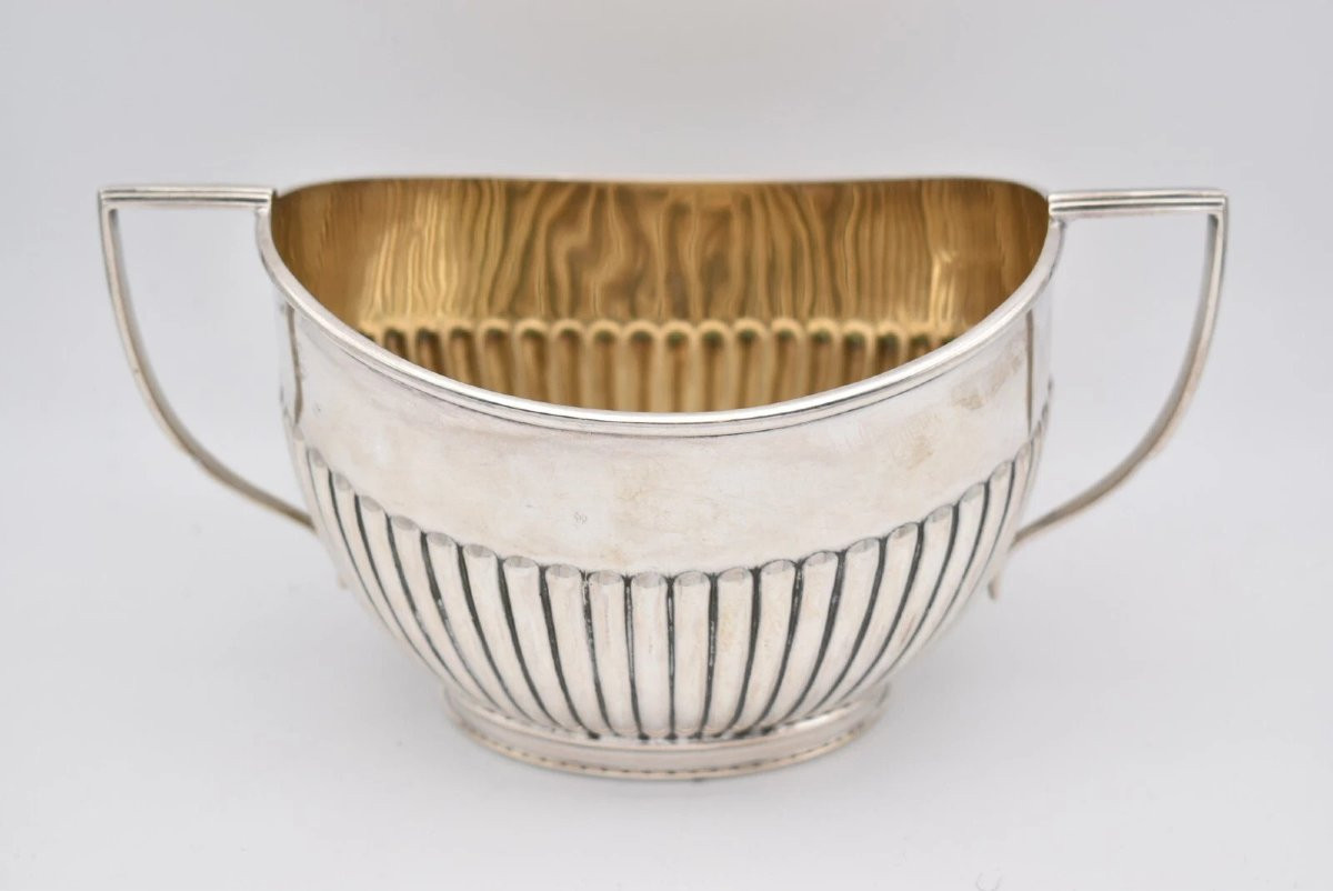 Service à thé 4 pièces en argent massif de Sheffield, 1904 – J & J Maxfield Ltd – 2 230 g-photo-3
