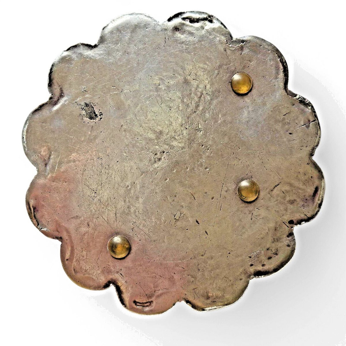 Antique Mughal Solid Silver Chased Pandan Trinket Box, India Circa 19th Century-photo-7