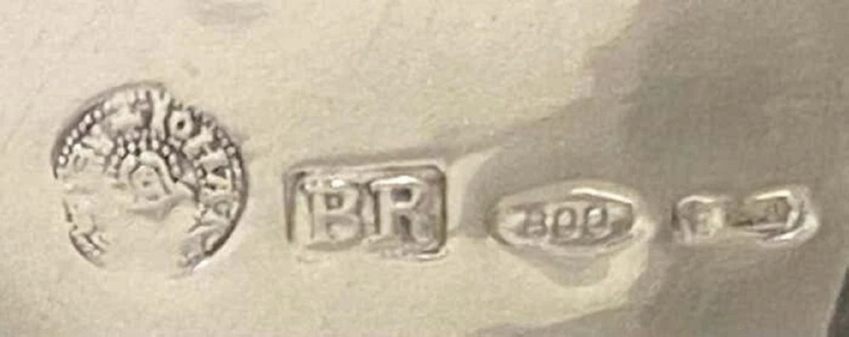 Seau à glace à champagne Brandimarte 800 en argent du milieu du siècle moderne des années 1960-photo-2