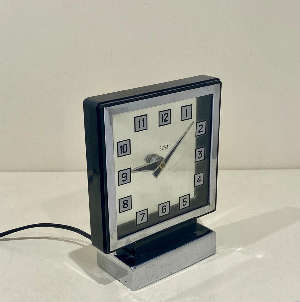 Antique 1930s Art Deco Mystery Clock By Smiths Circa 1934-photo-1