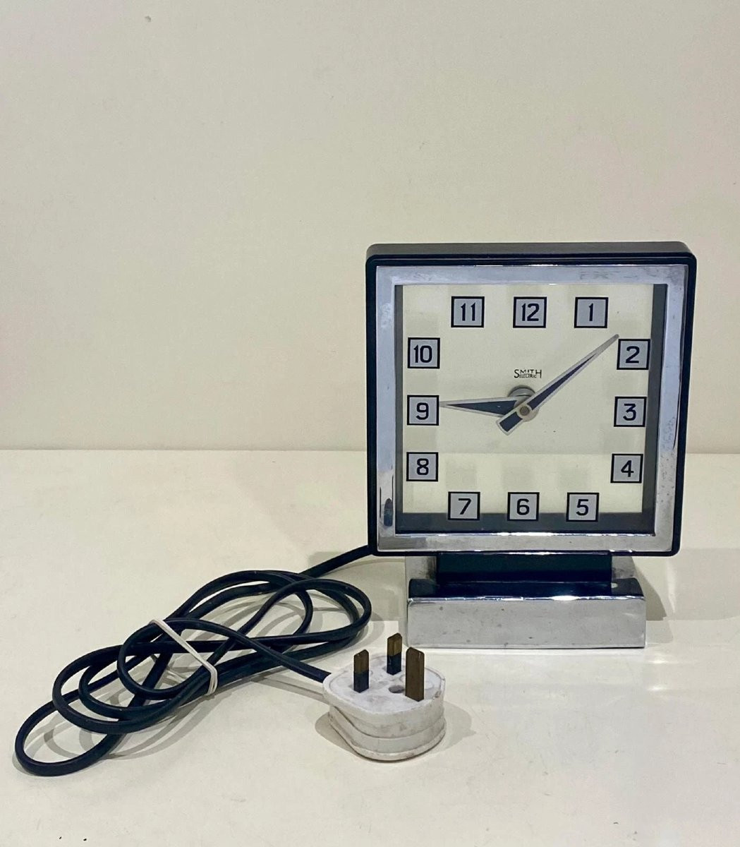 Antique 1930s Art Deco Mystery Clock By Smiths Circa 1934-photo-7