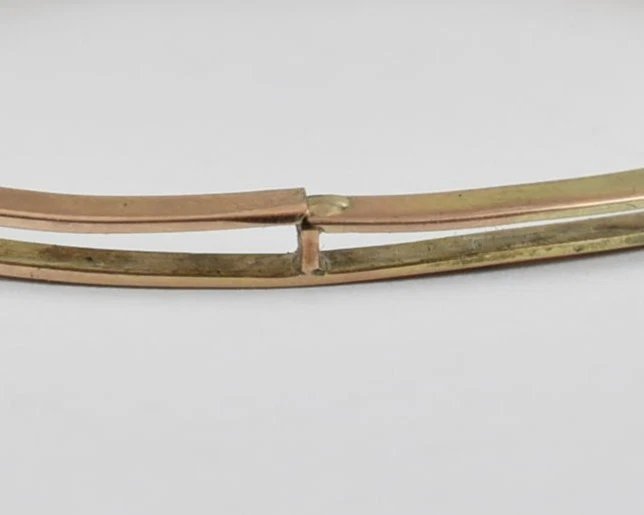 Antique Edwardian 9ct Yellow Gold Turquoise Bangle C.1900 Solid 9ct Yellow Gold-photo-7