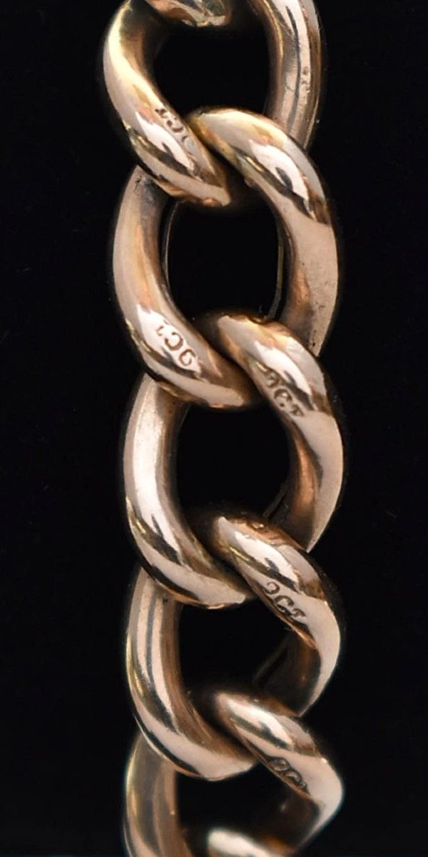 9ct Rose Gold Patterned Bracelet With Heart Shaped Lock-photo-2