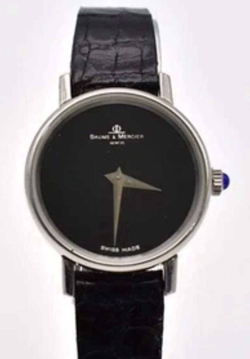 Montre-bracelet vintage Baume & Mercier Genève pour femme Or blanc massif 18 carats, NOS-photo-4
