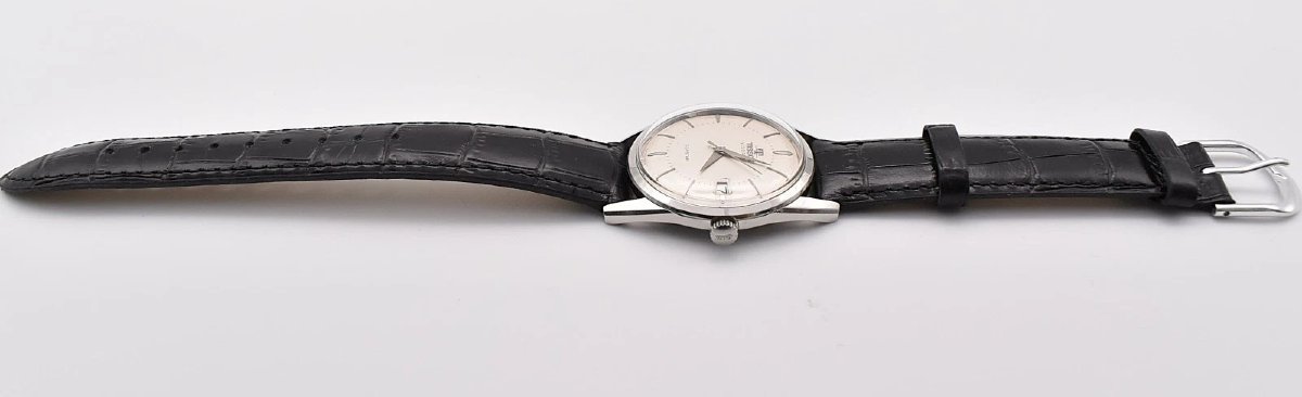 Tissot Visodate Seastar Swiss Made Mechanical Wristwatch W/ Black Leather Strap-photo-3