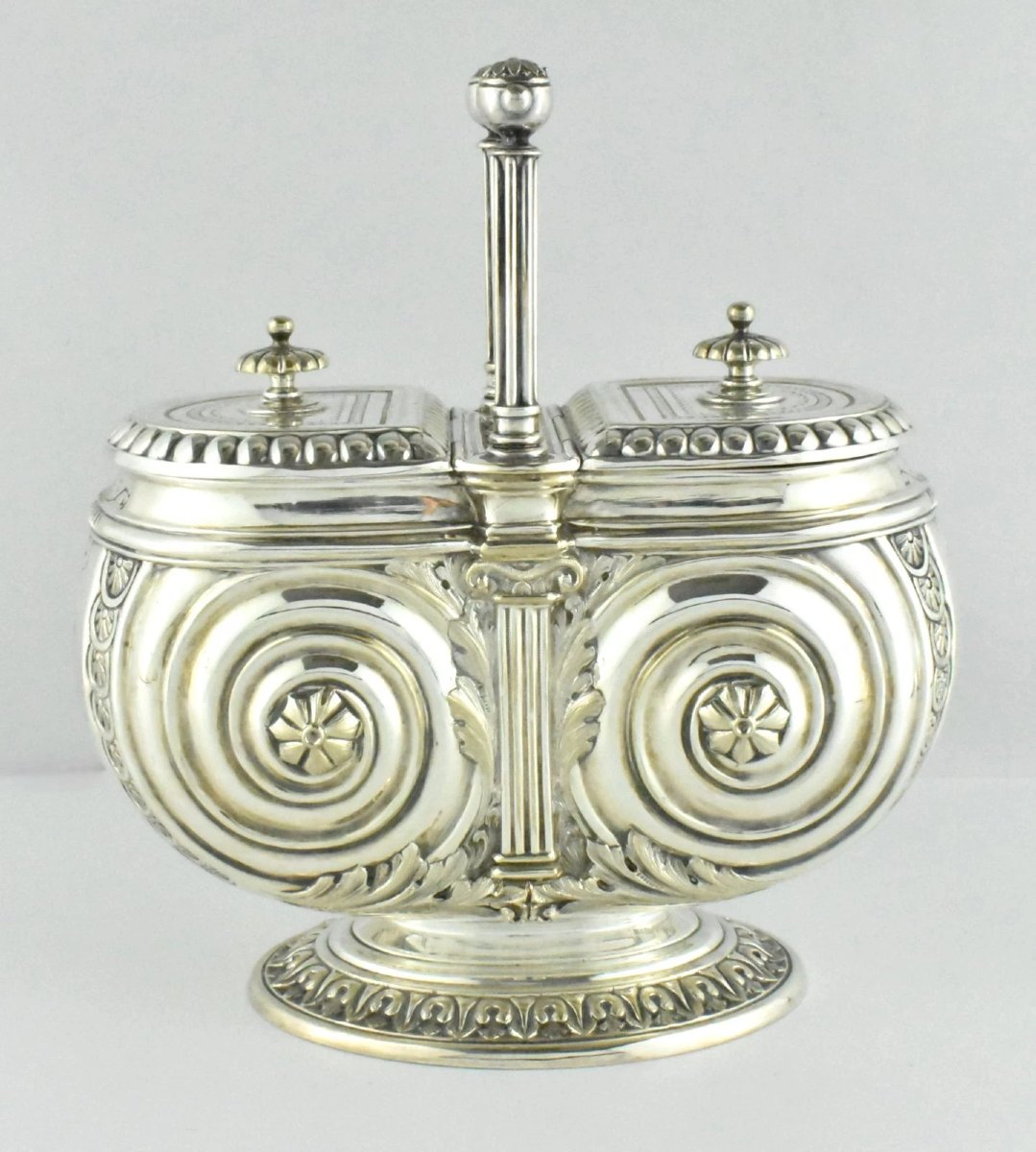Antique Silverplate Biscuit Barrel – Ornate Victorian Circa 1880-photo-1