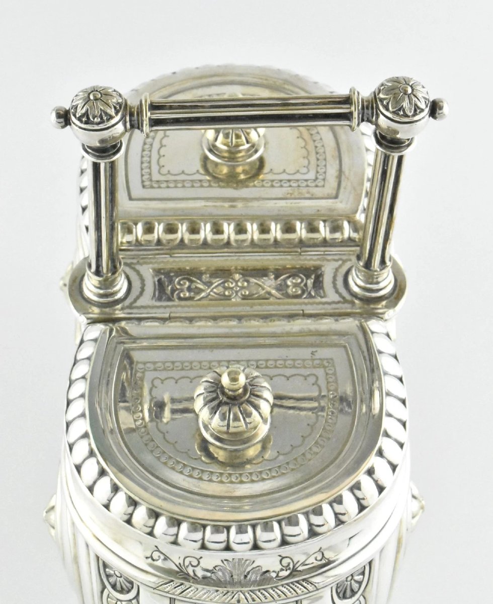 Antique Silverplate Biscuit Barrel – Ornate Victorian Circa 1880-photo-6