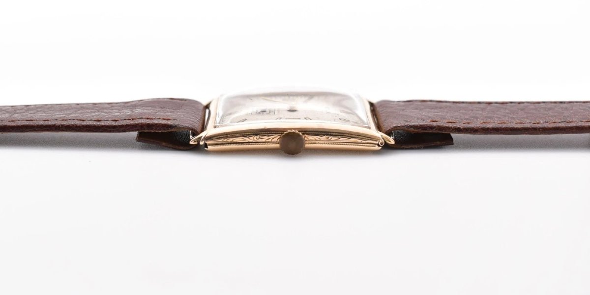 Vintage 9ct Gold Encased Aster Swiss Made Mechanical Wristwatch-photo-2