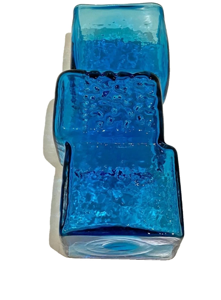 A Large Whitefriars Kingfisher Blue Drunken Bricklayer Vase By Geoffrey Baxter-photo-4