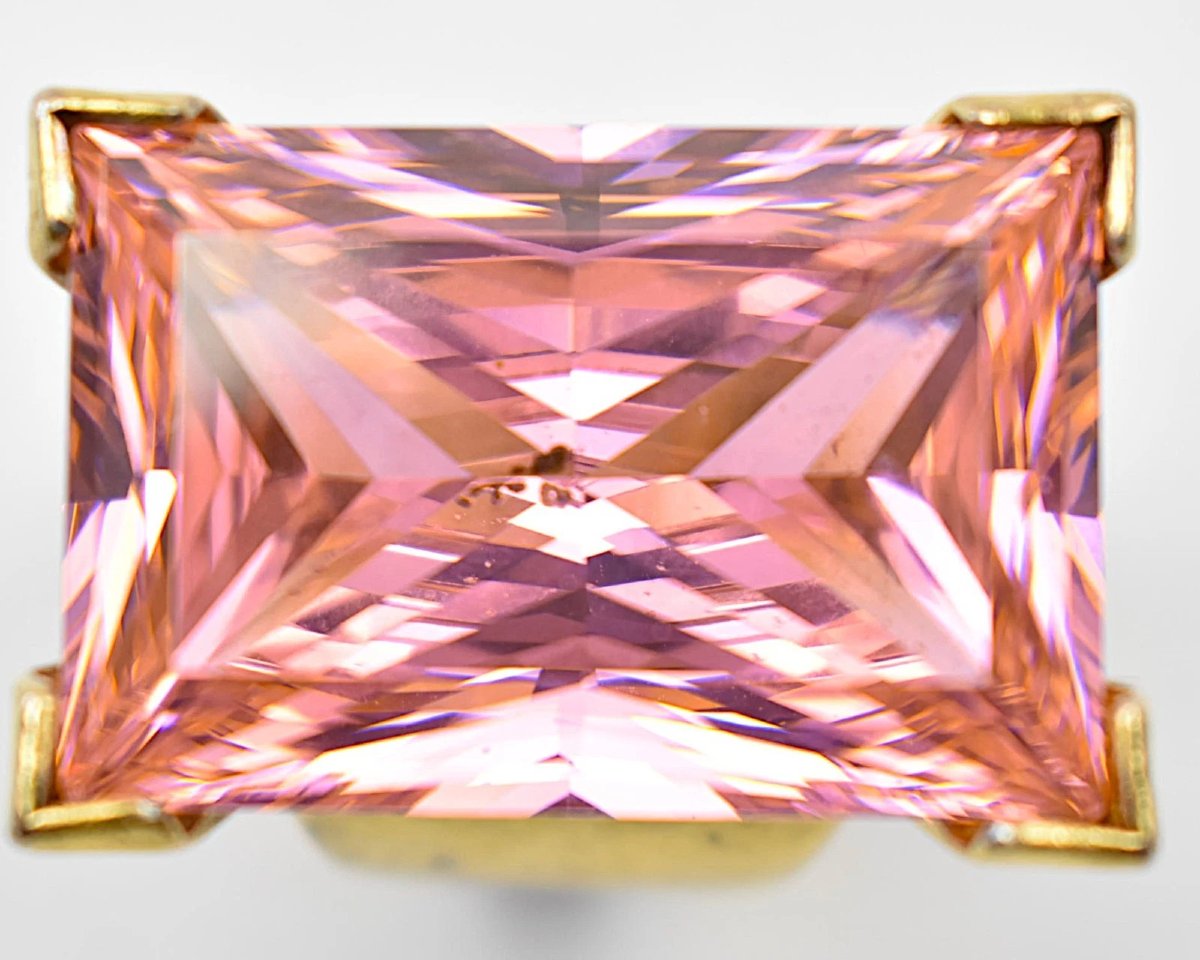 Large Swarovski Pink Crystal Ring-photo-3