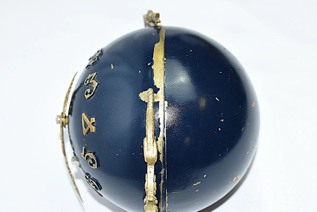 Horloge globe mystérieuse française longue - XIXe siècle-photo-1