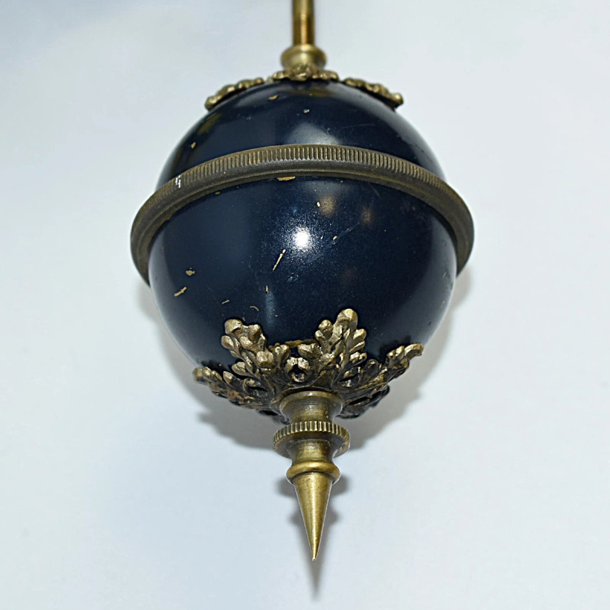 Horloge globe mystérieuse française longue - XIXe siècle-photo-4