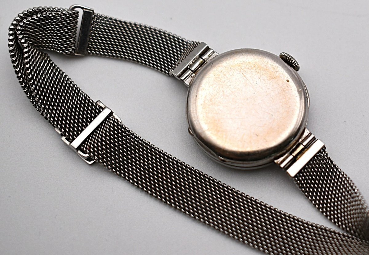Vintage Movado 18ct White Gold & Diamond Cocktail Watch-photo-6