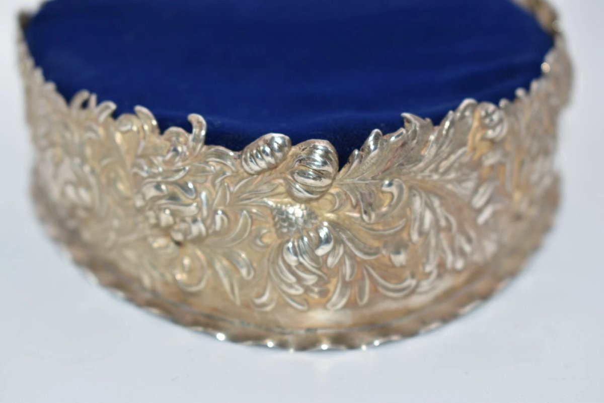 Antique Sterling Silver Heart Shaped Pin Cushion George W Shiebler Circa 19th C-photo-4