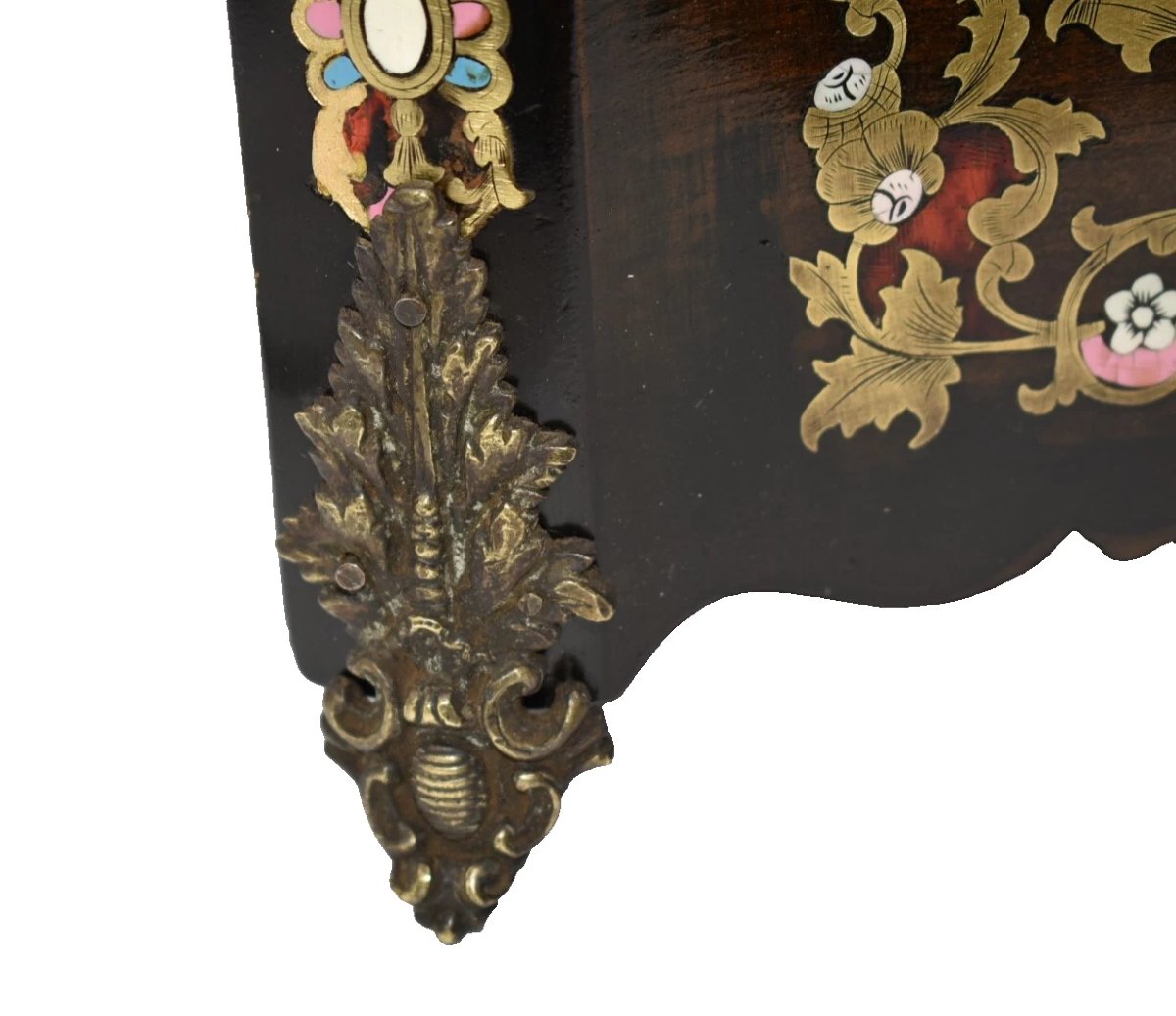 Coffret à bijoux Boulle ancien – Époque Napoléon III – Avec clé – XIXe siècle-photo-3