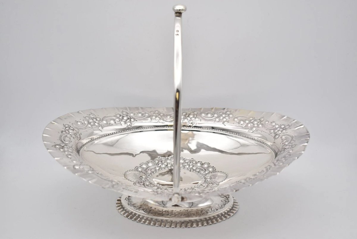 Panier en argent massif avec détails en relief - James Deakin & Sons Sheffield 1897-photo-3