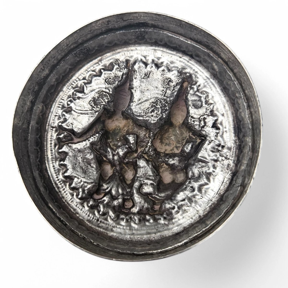 Indian Silver Round Box-photo-7