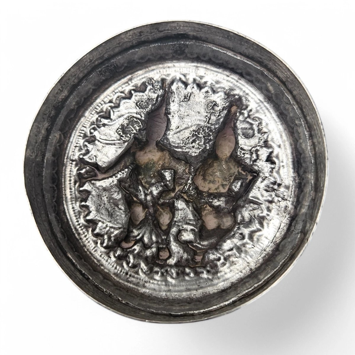 Indian Silver Round Box-photo-8