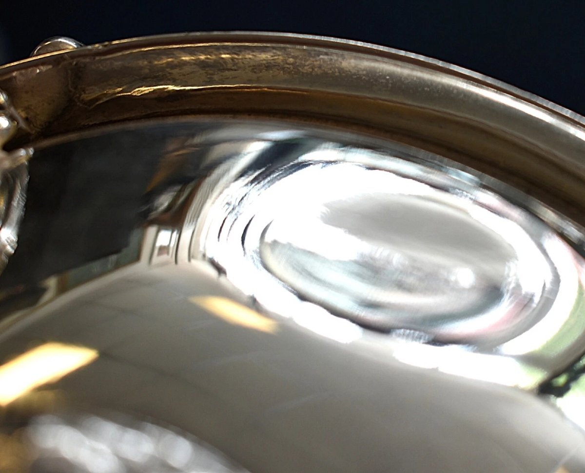 A Huge Elaborate Engraved, Embossed - With Figurines Tilting Pitcher With Stand-photo-8