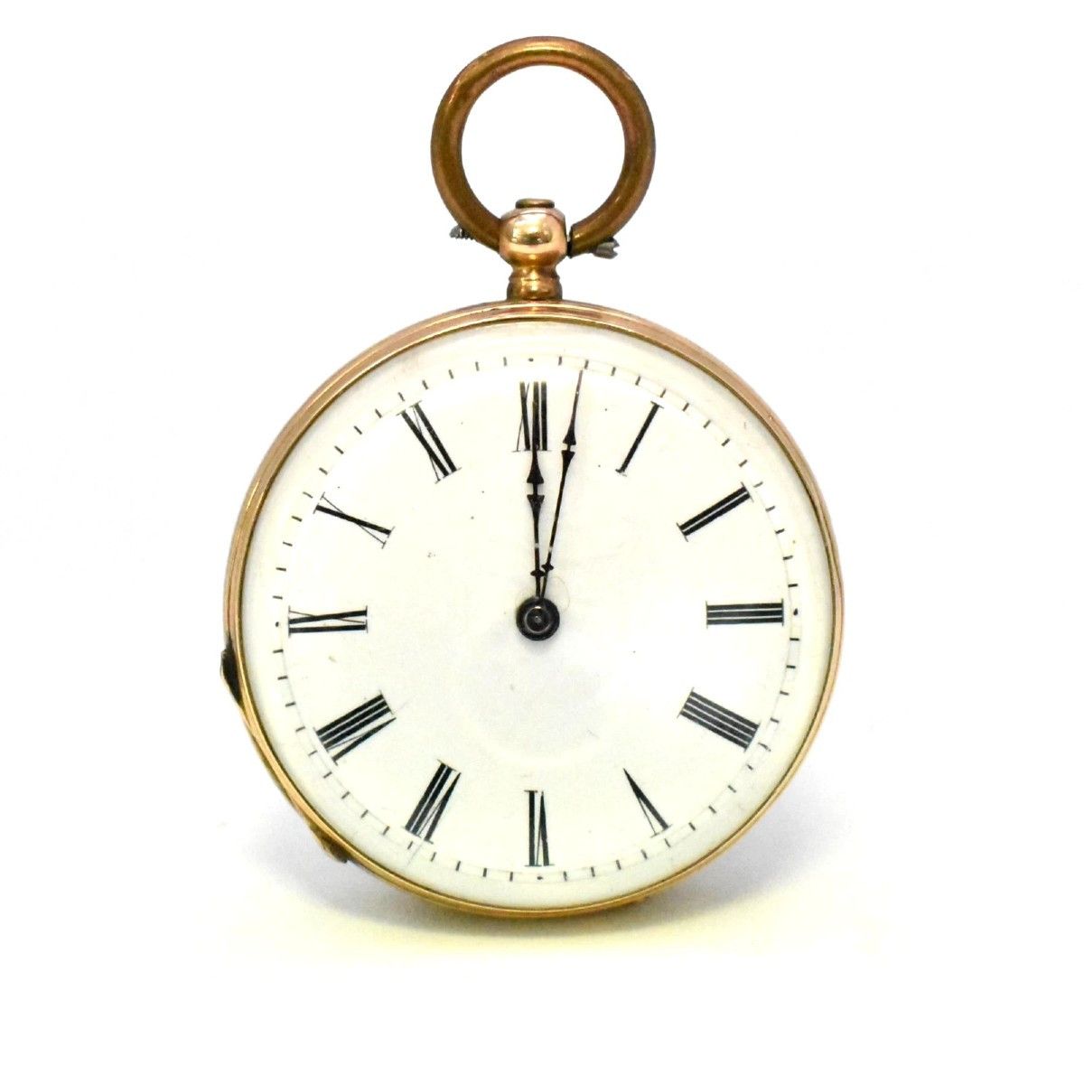 L Roberts Genève 8 Jewell Half Hunter Romain Numeral 14k Gold Pocket Watch