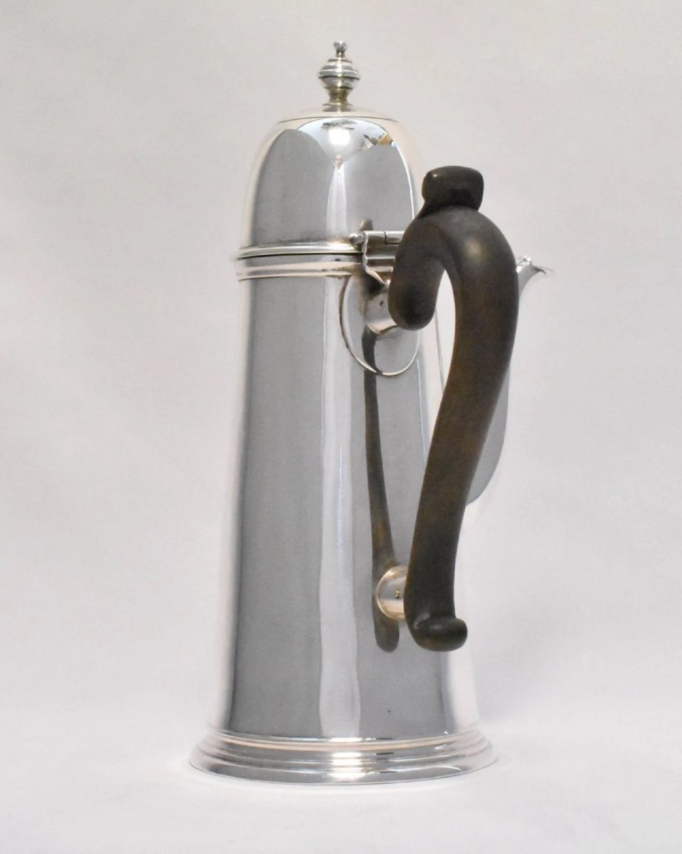 Paire de pots à chocolat en argent sterling de style George I, 1904, Londres, Robert Stewart-photo-6