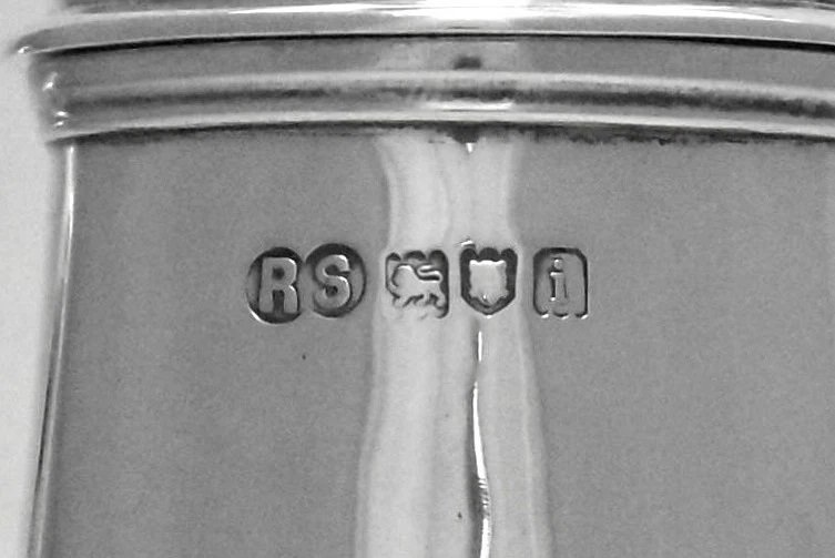 Paire de pots à chocolat en argent sterling de style George I, 1904, Londres, Robert Stewart-photo-8