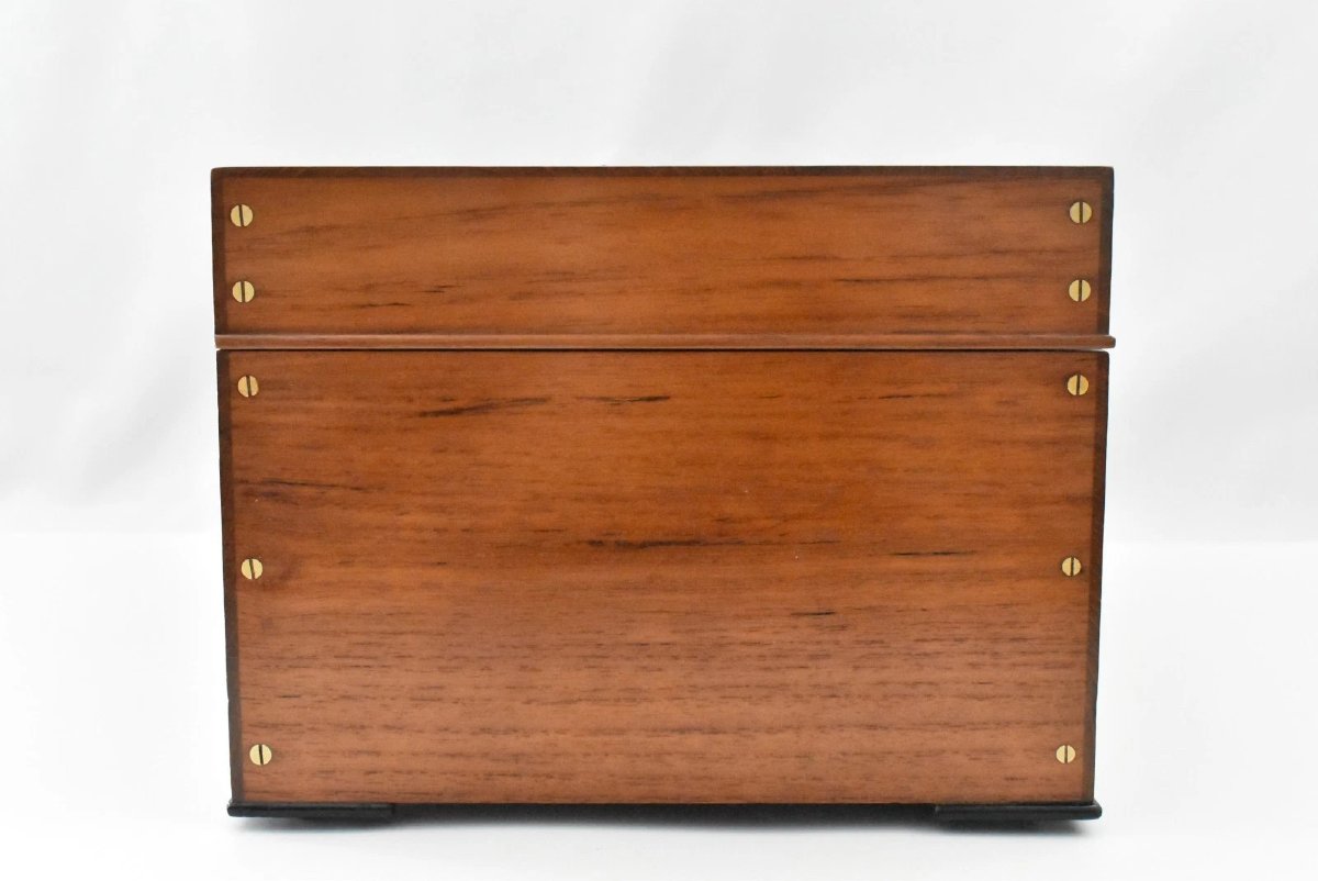 Grande cave à cigares vintage Alfred Dunhill – Coffret en bois avec humidificateur-photo-4