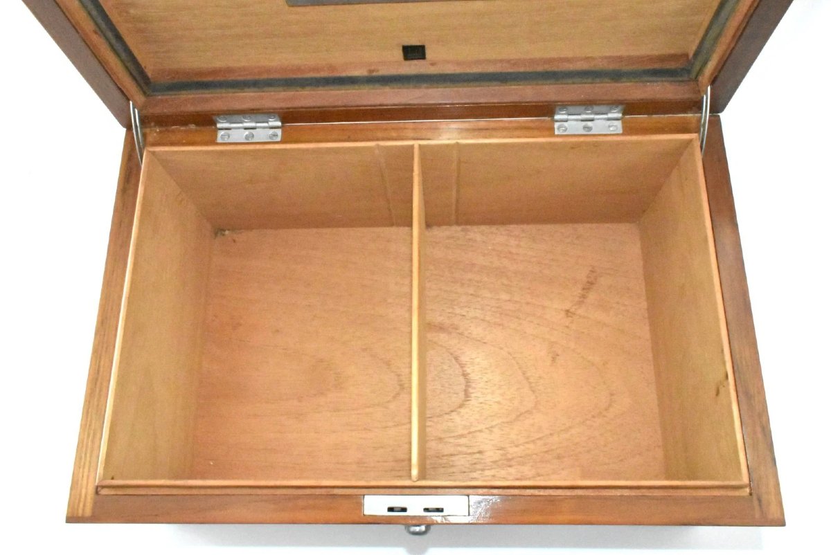 Grande cave à cigares vintage Alfred Dunhill – Coffret en bois avec humidificateur-photo-4
