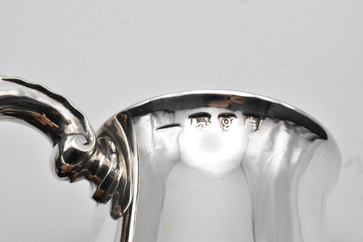 1742 London Georgian Solid Silver Tankard Antique 18thc Mug 238.9g-photo-2