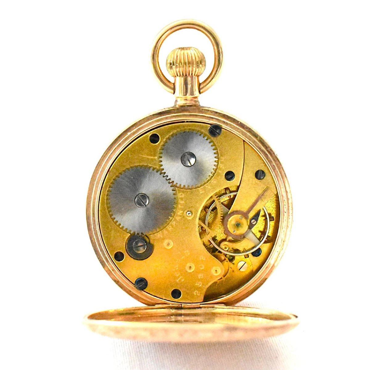 Montre de poche demi-savonnette en or 12 carats-photo-1