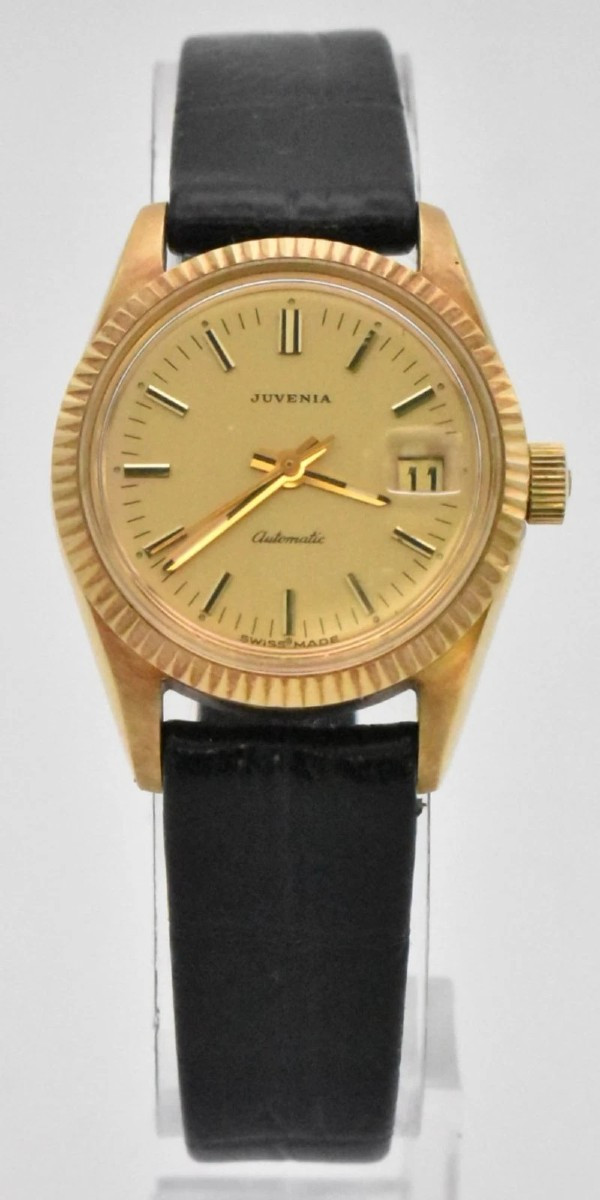 A Vintage 18ct Gold Juvenia Automatic Ladies Wristwatch