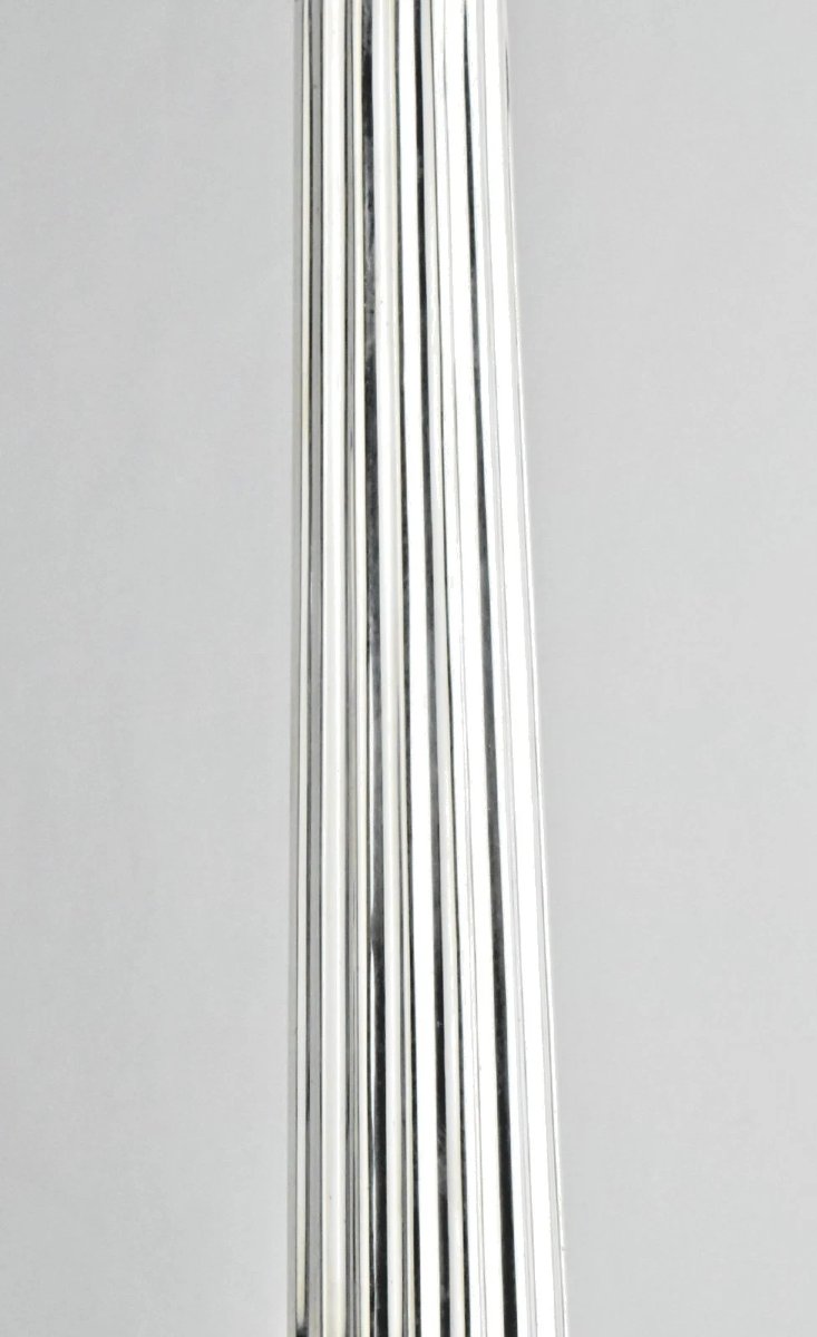 Lampe de table antique victorienne en forme de colonne corinthienne plaquée argent, vers le XIX-photo-2