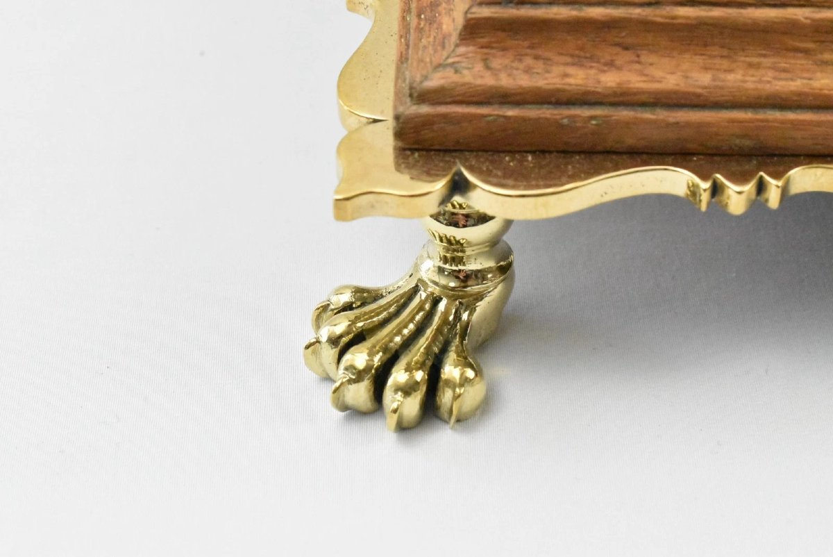 19th Century Large High Quality Antique Brass Model Ship With A Central Compass-photo-1