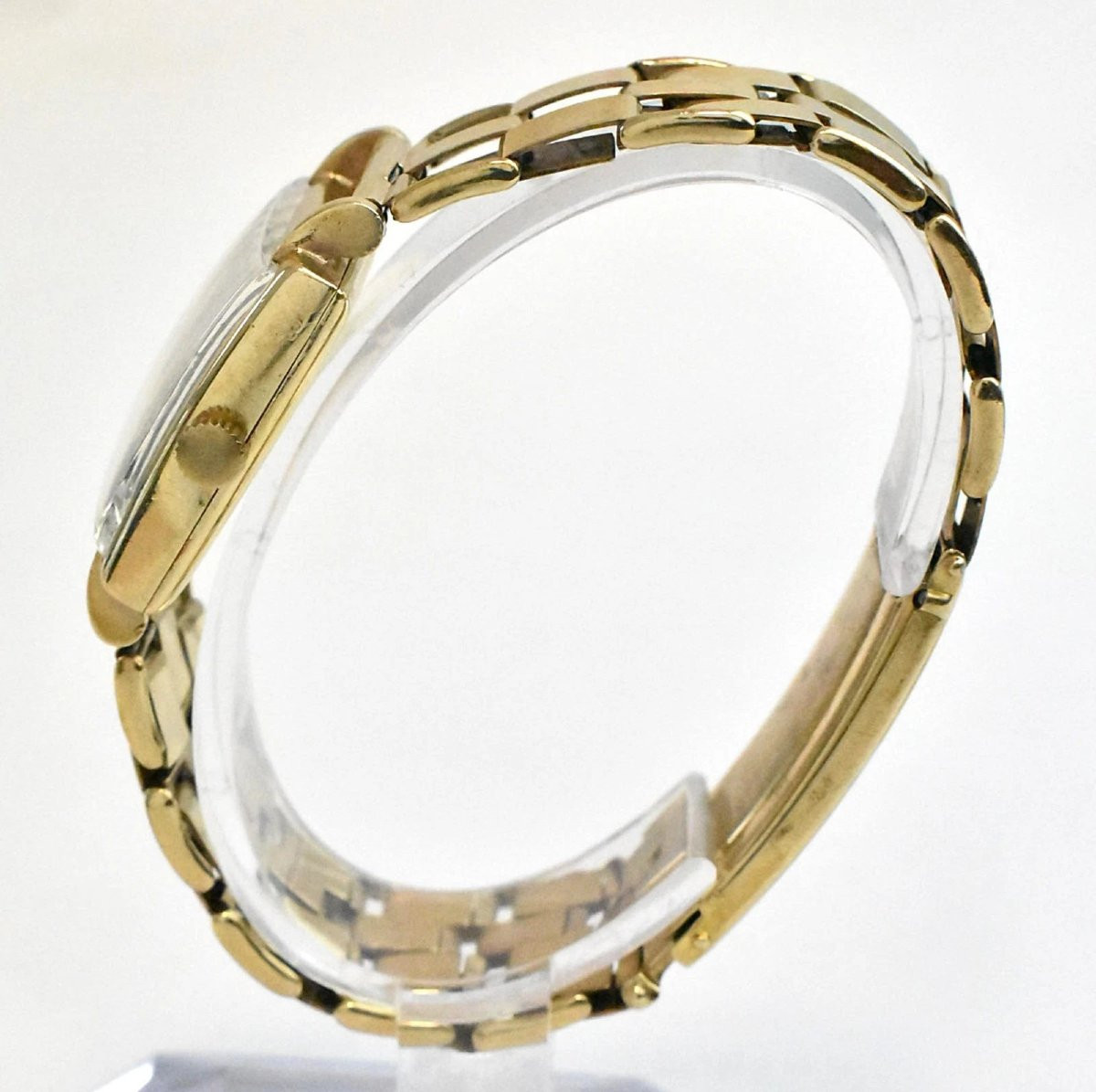 Montre-bracelet vintage pour homme H.G & S Verity, cadran carré plaqué or, bracelet inclus-photo-4